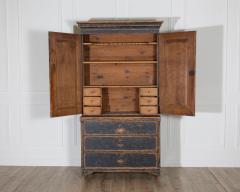 Early 19th Century Swedish Gustavian Cabinet from V rmland Repainted in Black - 4223156