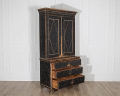 Early 19th Century Swedish Gustavian Cabinet from V rmland Repainted in Black - 4223157