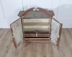 Early 19th Century Swedish Painted Wall Cabinet in Larch Dated 1818 - 4364553