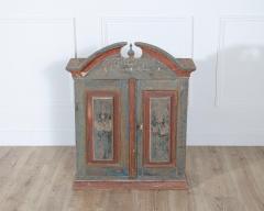 Early 19th Century Swedish Painted Wall Cabinet in Larch Dated 1818 - 4364559