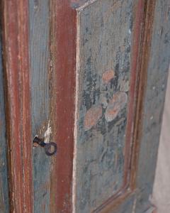 Early 19th Century Swedish Painted Wall Cabinet in Larch Dated 1818 - 4364565