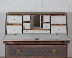 Early 19th Century Swedish Secretary in Black with Painted Interior circa 1810 - 4223241