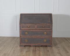 Early 19th Century Swedish Secretary in Black with Painted Interior circa 1810 - 4223260