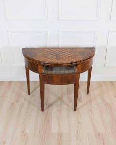Early 19th Century Walnut Half Moon Game Table - 4577527
