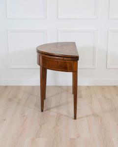 Early 19th Century Walnut Half Moon Game Table - 4577623