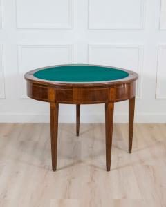 Early 19th Century Walnut Half Moon Game Table - 4577627