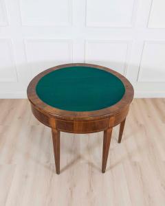 Early 19th Century Walnut Half Moon Game Table - 4577631