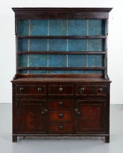 Early 19th c Blue Painted English Dresser - 2610548