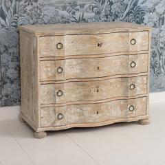Early 19th c Danish Baroque Arbal te Shaped Commode in Original Patina - 4552997