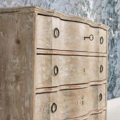 Early 19th c Danish Baroque Arbal te Shaped Commode in Original Patina - 4553013