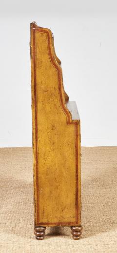 Early 19th c English Painted Waterfall Bookcase Cabinet - 4118680