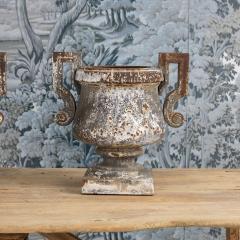 Early 19th c French Pair of Directoire Style Iron Urns - 4744530