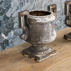 Early 19th c French Pair of Directoire Style Iron Urns - 4744531