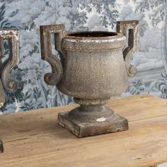 Early 19th c French Pair of Directoire Style Iron Urns - 4744537