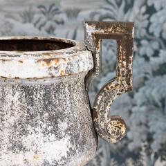 Early 19th c French Pair of Directoire Style Iron Urns - 4744539