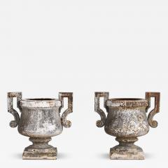 Early 19th c French Pair of Directoire Style Iron Urns - 4745088