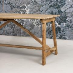 Early 19th c Italian Pine Trestle Table in Original Patina - 4579331