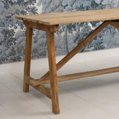 Early 19th c Italian Pine Trestle Table in Original Patina - 4579332
