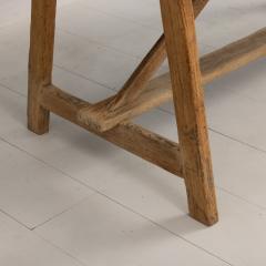 Early 19th c Italian Pine Trestle Table in Original Patina - 4579333