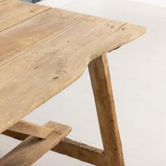 Early 19th c Italian Pine Trestle Table in Original Patina - 4579334