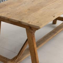 Early 19th c Italian Pine Trestle Table in Original Patina - 4579335