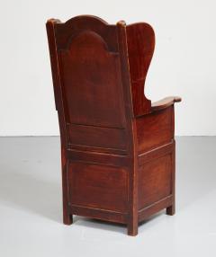 Early 19th c Welsh Oak Lambing Chair - 2504459
