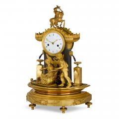 Early 19th century Empire gilt and patinated bronze mantel clock - 4220944