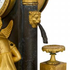 Early 19th century Empire gilt and patinated bronze mantel clock - 4220947