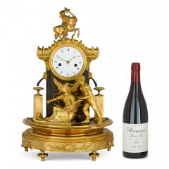Early 19th century Empire gilt and patinated bronze mantel clock - 4220949
