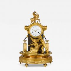 Early 19th century Empire gilt and patinated bronze mantel clock - 4225753