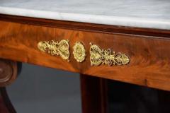 Early 19th century French Charles X mahogany marble top console table - 4756042