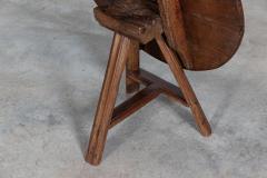 Early 19thC Danish Oak Tilted Cricket Table Signed - 2862394