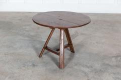 Early 19thC Danish Oak Tilted Cricket Table Signed - 2862395