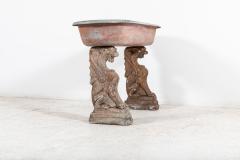 Early 19thC French Country House Stone Griffin Planter - 2263462