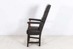 Early 19thC Irish Tall Button Back Artist Sitters Chair - 2113095