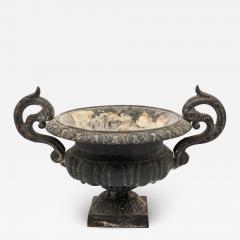 Early 20th C French Cast Iron Garden Urn - 3571930