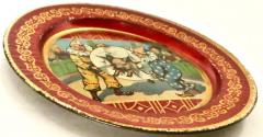 Early 20th C Tin Tip Tray Clown and Pig Theme - 2715353