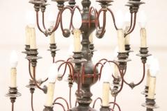 Early 20th Century Antique Larg Chandelier in Wood and Iron 24 Bulbs - 2974423