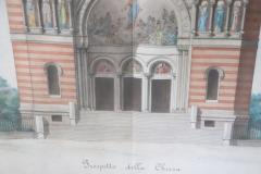 Early 20th Century Architectural Drawings on Paper Italian Church - 2418800