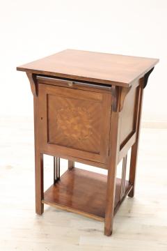 Early 20th Century Art Nouveau Inlaid Wood Side Table - 2823320