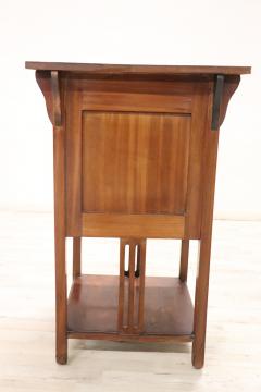 Early 20th Century Art Nouveau Inlaid Wood Side Table - 2823323