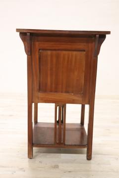 Early 20th Century Art Nouveau Inlaid Wood Side Table - 2823324