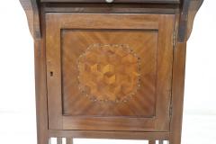 Early 20th Century Art Nouveau Inlaid Wood Side Table - 2823325