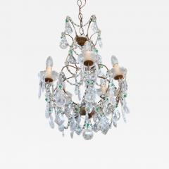Early 20th Century Art Nouveau Italian Bronze and Crystals Chandelier - 2729927