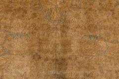 Early 20th Century Botanic Turkish Sivas Sandy Beige Mauve Brown Teal Wool Rug - 2456640
