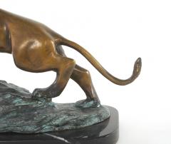 Early 20th Century Bronze Marble Lion Sculpture - 2471423