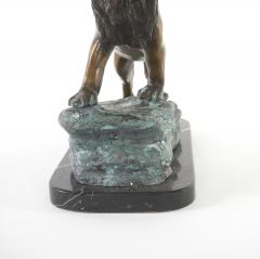 Early 20th Century Bronze Marble Lion Sculpture - 2471427