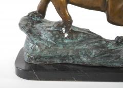 Early 20th Century Bronze Marble Lion Sculpture - 2471431