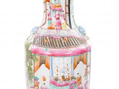 Early 20th Century Chinese Export Famille Rose 100 Boys Porcelain Floor Vase - 4552218