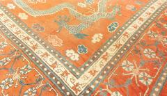 Early 20th Century Chinese Royal Crimson and Blue Handwoven Wool Rug - 2451236